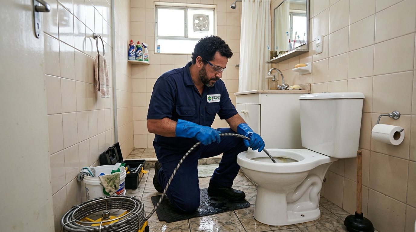 Encanador em Atendimento no Banheiro em Serra‑ES