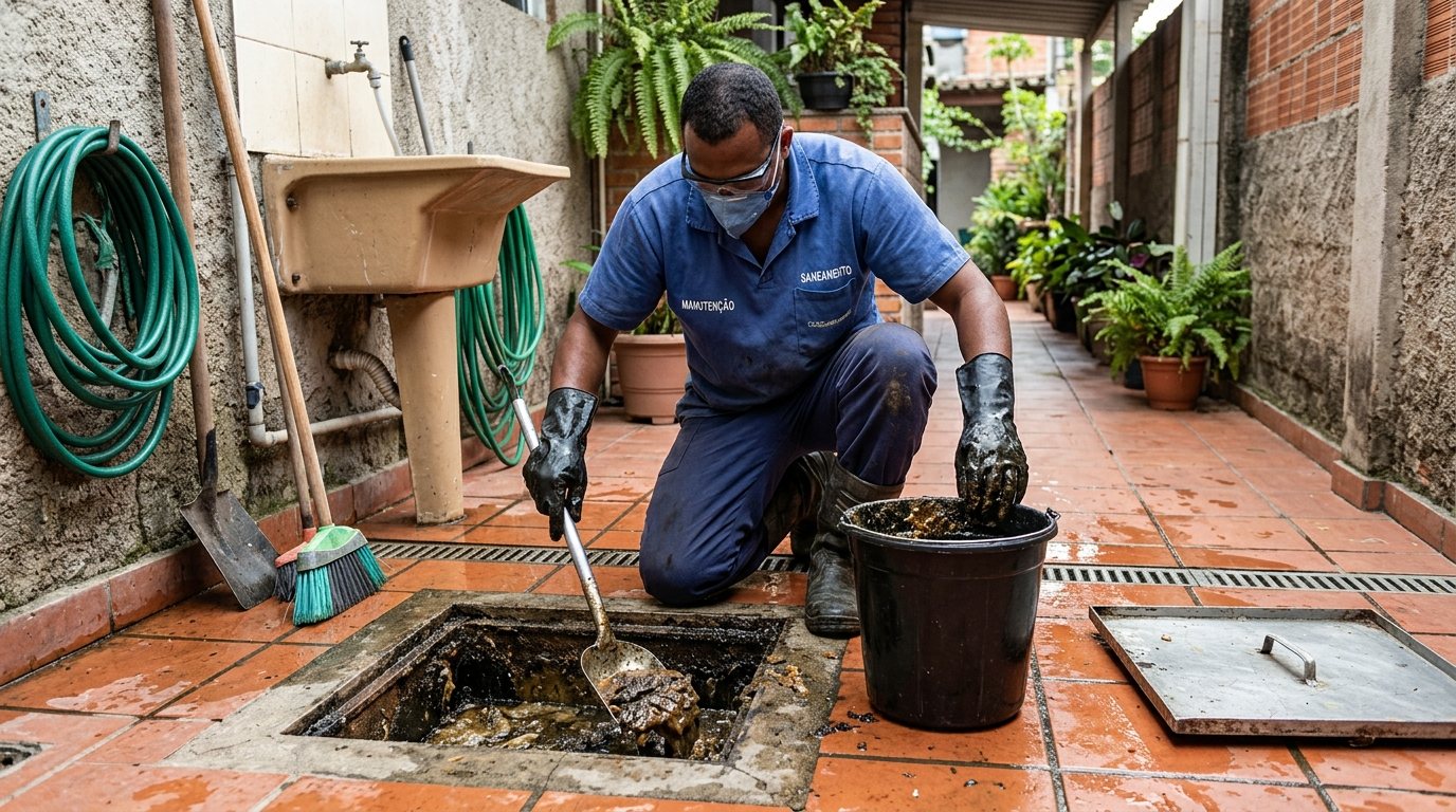 Limpeza de Caixa de Gordura Comercial em Serra‑ES